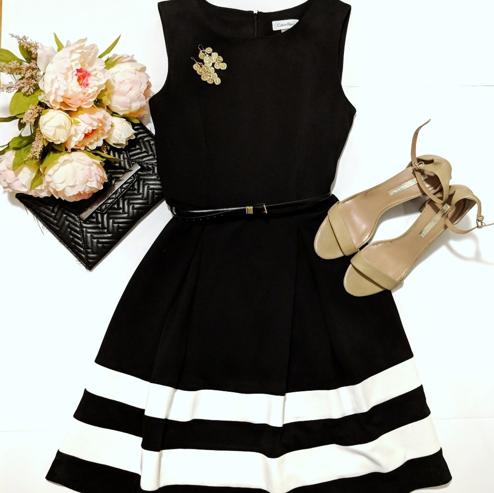 Calvin Klein fit and flare cocktail dress